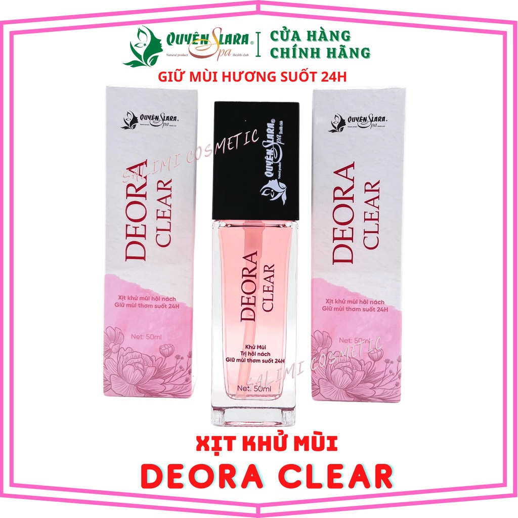 Xịt Khử Mùi Hôi Nách DEORA CLEAR - Khử Mùi Hôi Nách, Hôi Chân, Thâm Nách, Ra Mồ Hôi Nách - 50 ml - HÀNG CHÍNH HÃNG