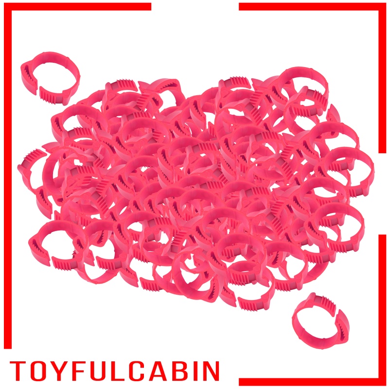 Set 100 Vòng Kẹp Chân Gà Vịt / Vịt Bằng Nhựa Tiện Dụng
