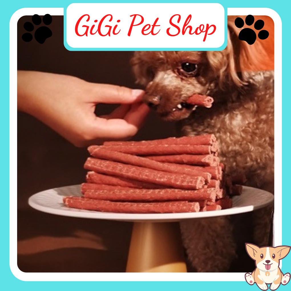 Thức ăn mềm snack vị thịt bò thơm ngon cho thú cưng cho chó mèo có thể làm phần thưởng để huấn luyện - GiGi Pet Shop