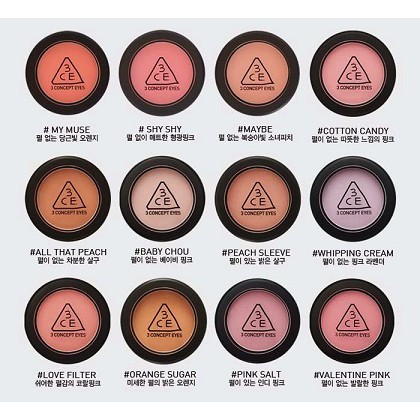 [100% AUTH] Phấn Má Hồng 3CE Face Blush Vỏ Đen