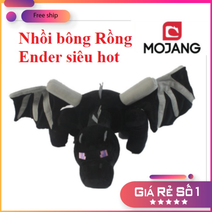 Nhồi bông Minecraft Rồng Ender siêu to chính hãng Mojang 60cm