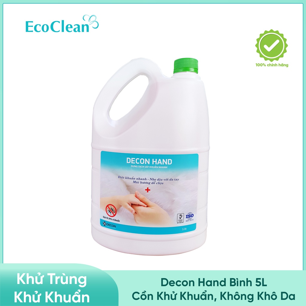 Xịt Khử Trùng Nhanh - Decon Hand Bình 5L - Không Gây Khô Da - Tiết Kiệm