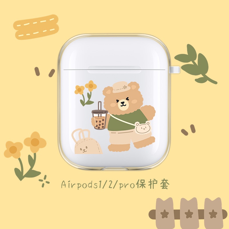 Vỏ Bảo Vệ Hộp Sạc Tai Nghe airpods 1 2 Pro 3rd Generation Pro 1/2 Trong Suốt Chống Sốc Họa Tiết Hoạt Hình Kiểu Nhật Hàn Dễ Thương