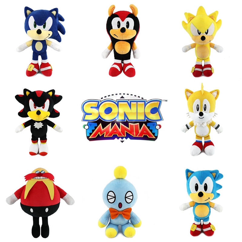 Kids Gifts Super Sonic Miles Dr.Eggman Plush Shadow the Hedgehog Robot Stuffed Dolls