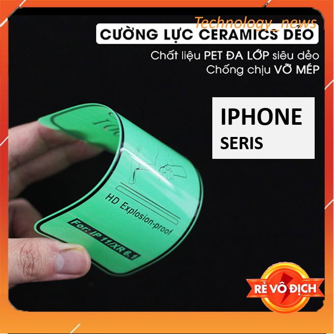 Kính cường lực SIÊU DẺO 100D FULL MÀN iphone 11/12/13/Pro/Max/x/ Xr/Xs/xs max/6/6s/7/8/Se/plus/mini/promax/xsmax