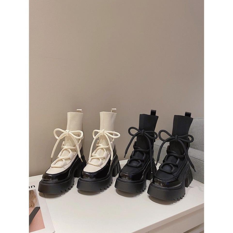 ORDER - GIÀY SANDAL ULZZANG ĐẾ BÁNH MÌ PHỐI TẤT ÔM CHÂN siêu xinh có hình thật -Sal31 !
