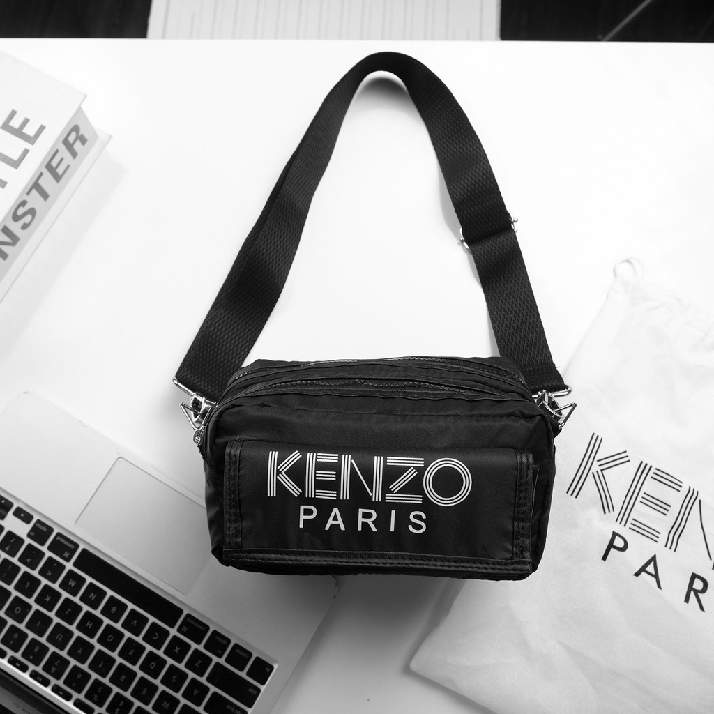 TÚI CHÉO NAM KEN ZO PARIS, Chất liệu vải 100% polyester chống thấm nước tuyệt đối