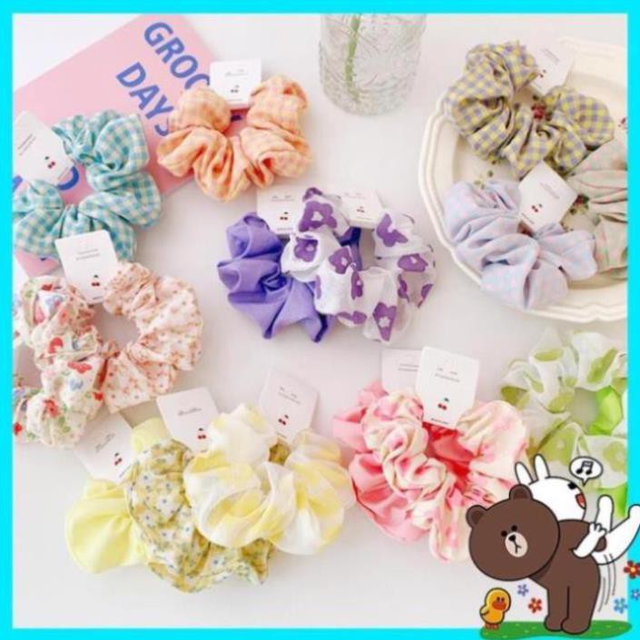 ( giá sỉ ) Dây buộc tóc scrunchies dâu tây cherry bơ kì lân