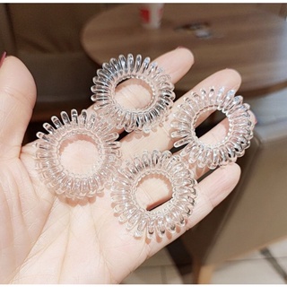 5 Dây cột tóc lò xo trong suốt size trung