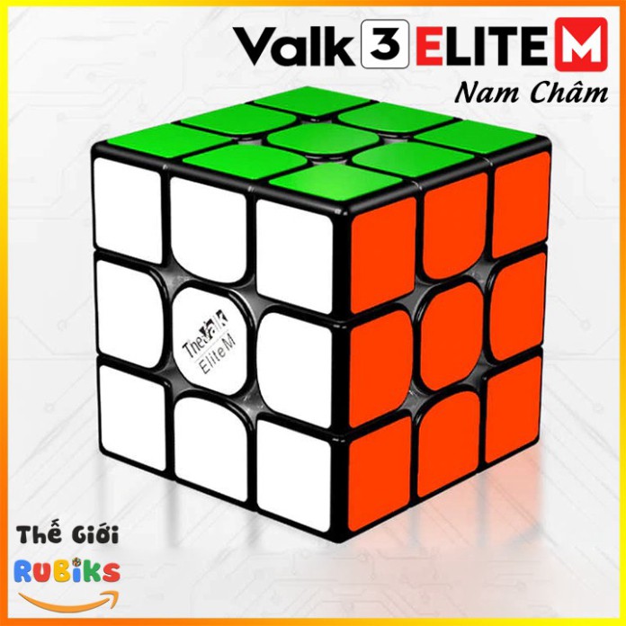 Rubik Valk 3 ELITE M 3x3 Có Sẵn Nam Châm Stikerless / Black