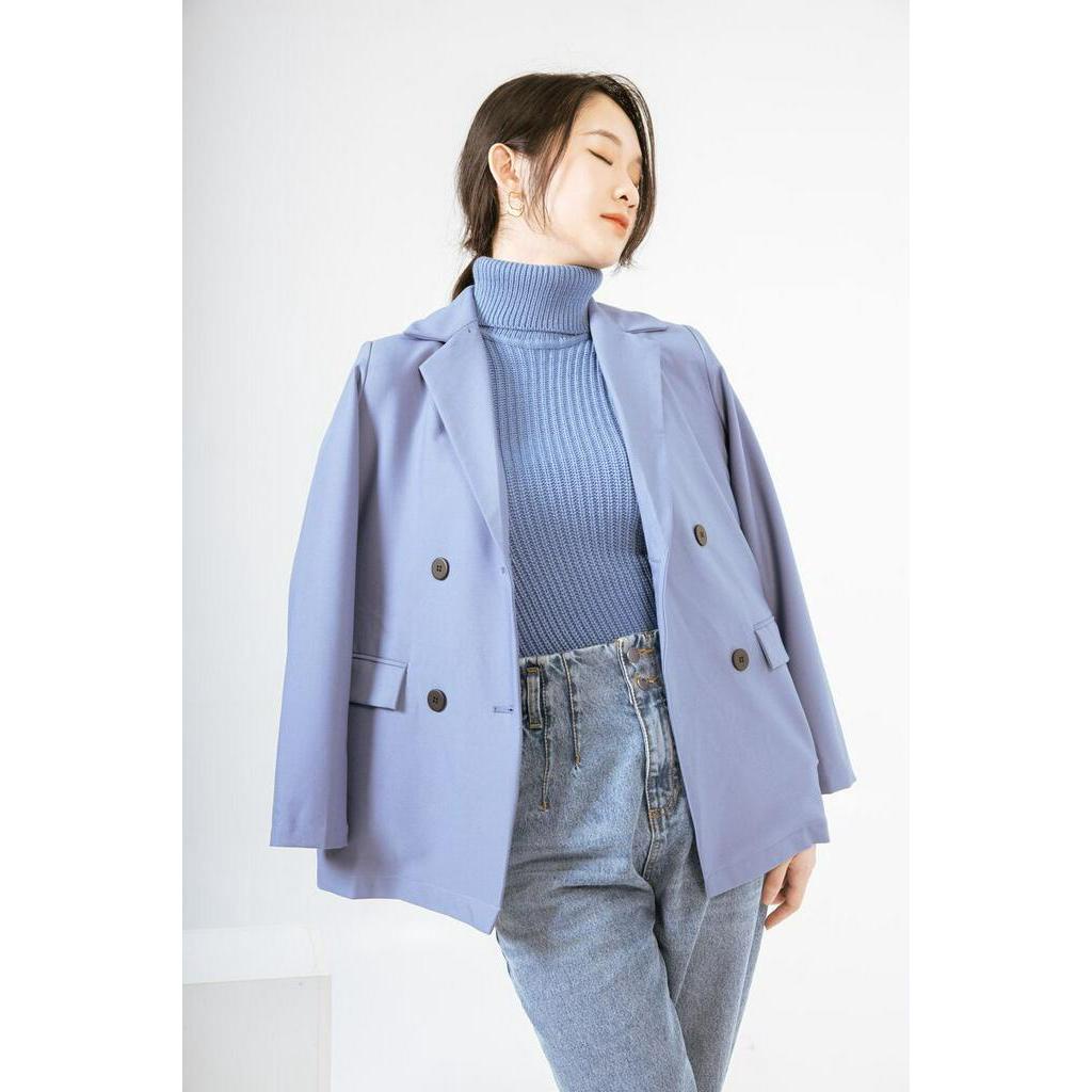 Áo Blazer Nữ 𝐂𝐂𝐇𝐀𝐓 2 Lớp Kèm Nắp Túi Trước Dáng Suông Phong Cách Trẻ Trung Thanh Lịch 10EDS0008ST | BigBuy360 - bigbuy360.vn