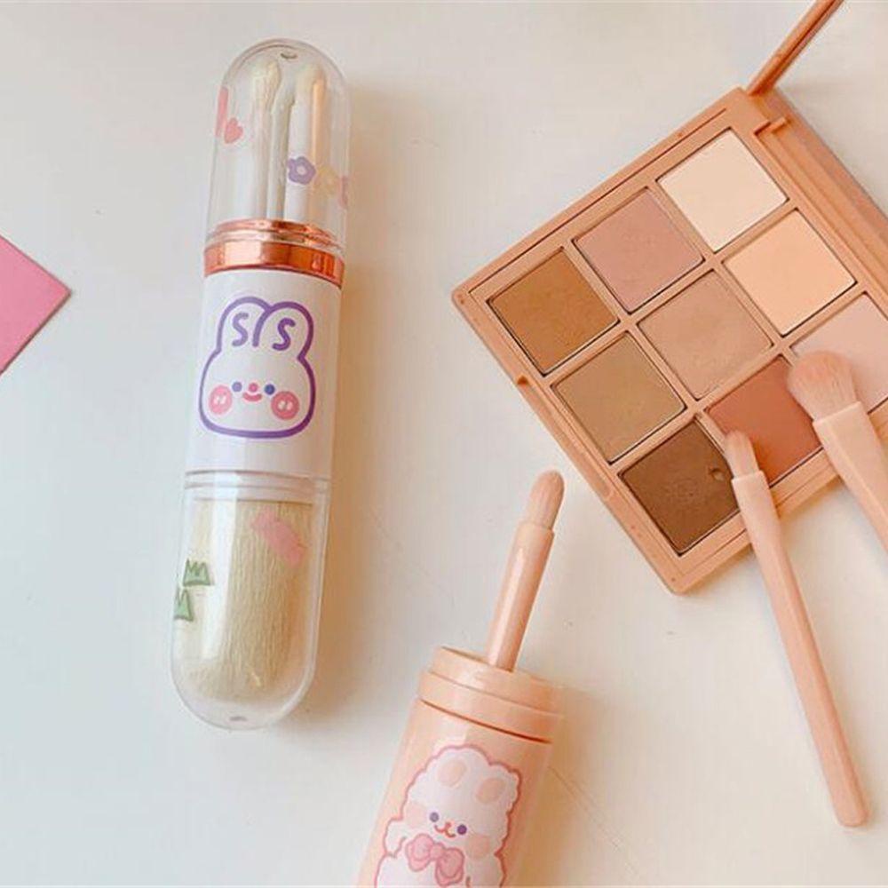 Cọ Trang Điểm Môi Siêu Mềm 4 Trong 1 Thiết Kế Hoạt Hình Dễ Thương