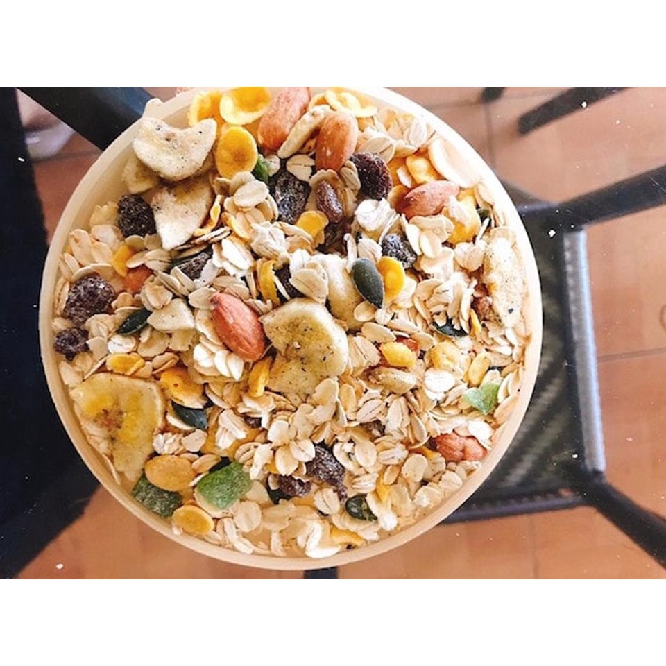 500gr Ngũ cốc giảm cân Granola 30% yến mạch mix 7 loại hạt dinh dưỡng ăn chay ăn kiêng tiện lợi Thiên Thảo Organic