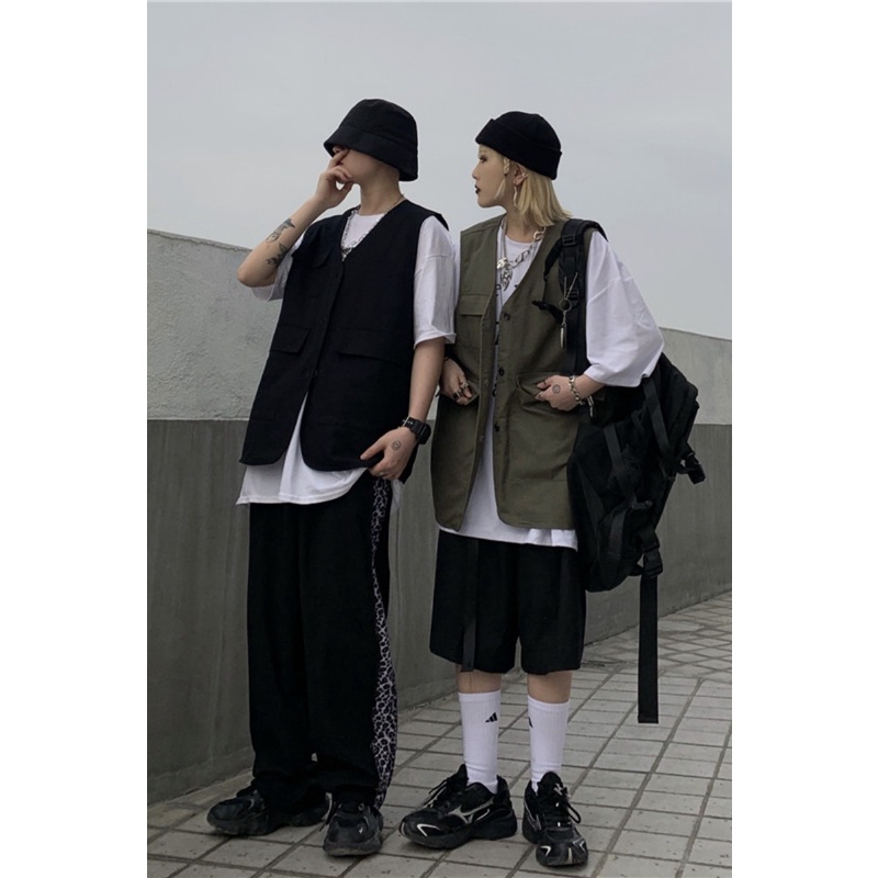 Áo khoác gile kaki nam nữ Mavota áo ghi lê unisex form rộng phong cách ulzzang GILE01