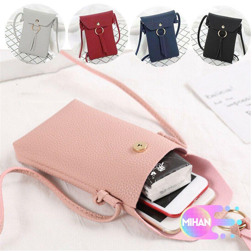 Túi đeo chéo mini đựng điện thoại MIHAN1 chất liệu da PU