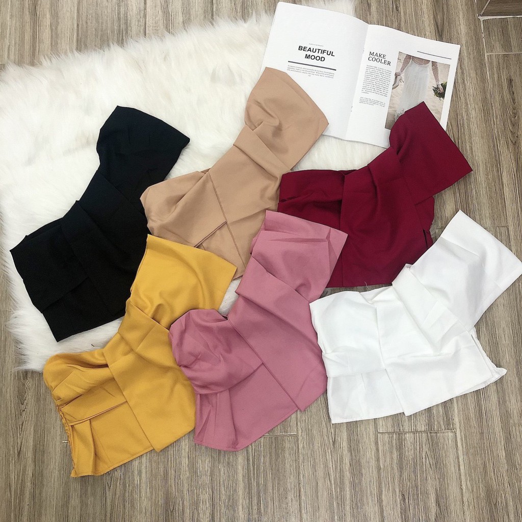 Áo kiểu đắp nơ chất đẹp mịn siêu hot