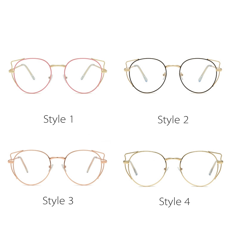 Eyeglasses Metal Round Frame Vintage Anti-blue light