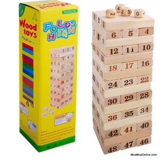 Bộ trò chơi rút gỗ 48 thanh wood toy loại lớn
