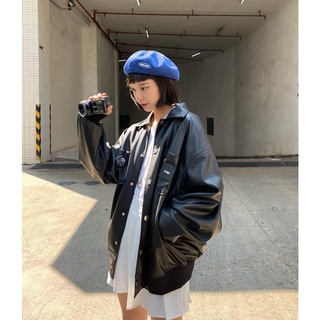 Áo khoác leather jacket black