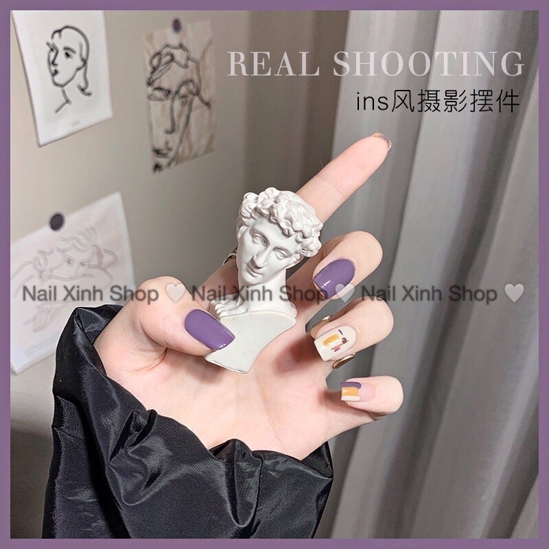 Tượng thạch cao mini - tượng La Mã - phụ kiện chụp ảnh nail