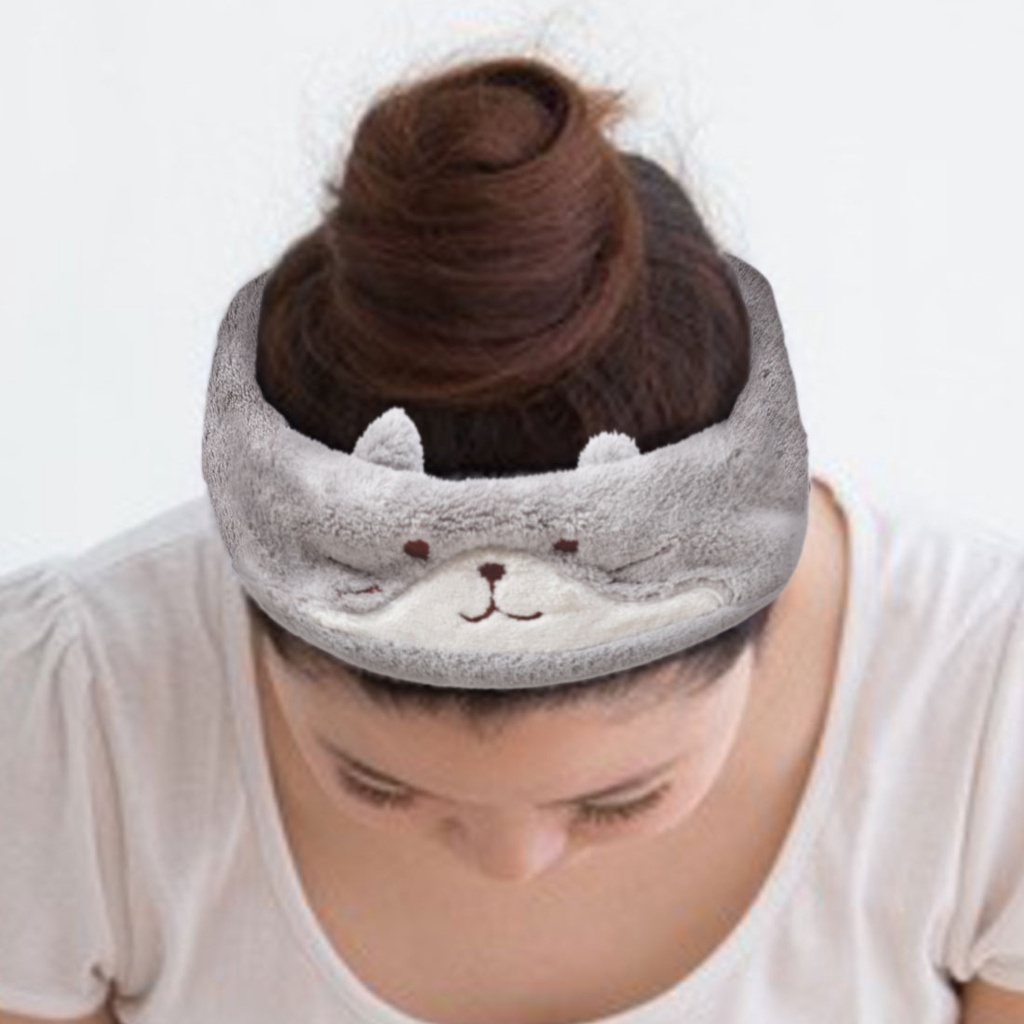 Băng đô cài băng đô rửa mặt Băng đô mềm dễ thương (nhiều màu) Miniso