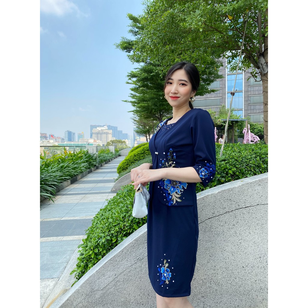 đầm giả vest trung niên thiết kế sang trọng