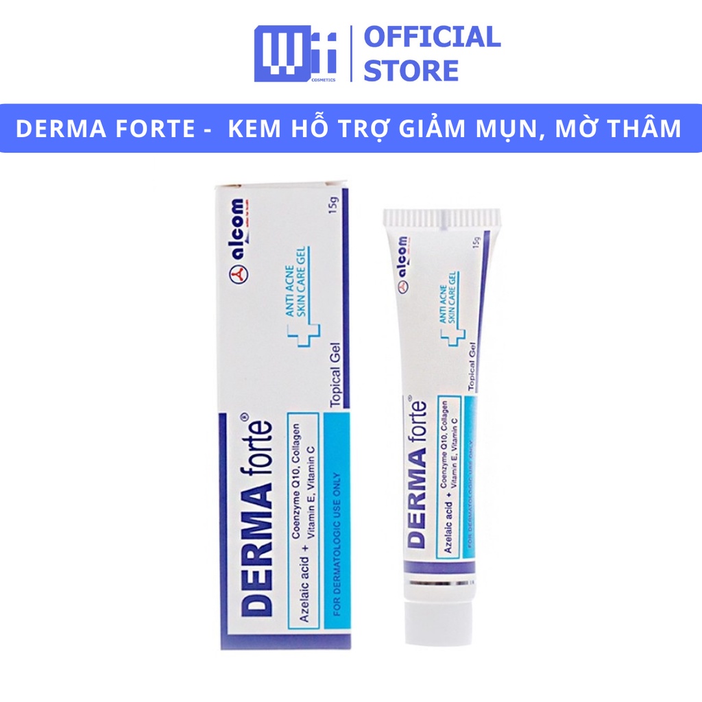 Derma Forte - Kem hỗ trợ giảm mụn, giảm thâm, mờ sẹo, dưỡng trắng da Derma Forte 15G