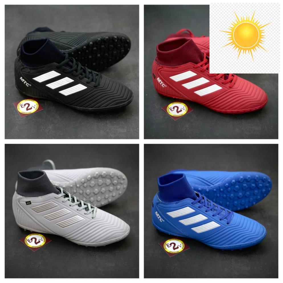 👳 SẴN Giày đá bóng nam MTC 3 Sọc Colorful cao cổ, giày đá banh thể thao cỏ nhân tạo nhẹ mềm - 2EVSHOP!! 👳