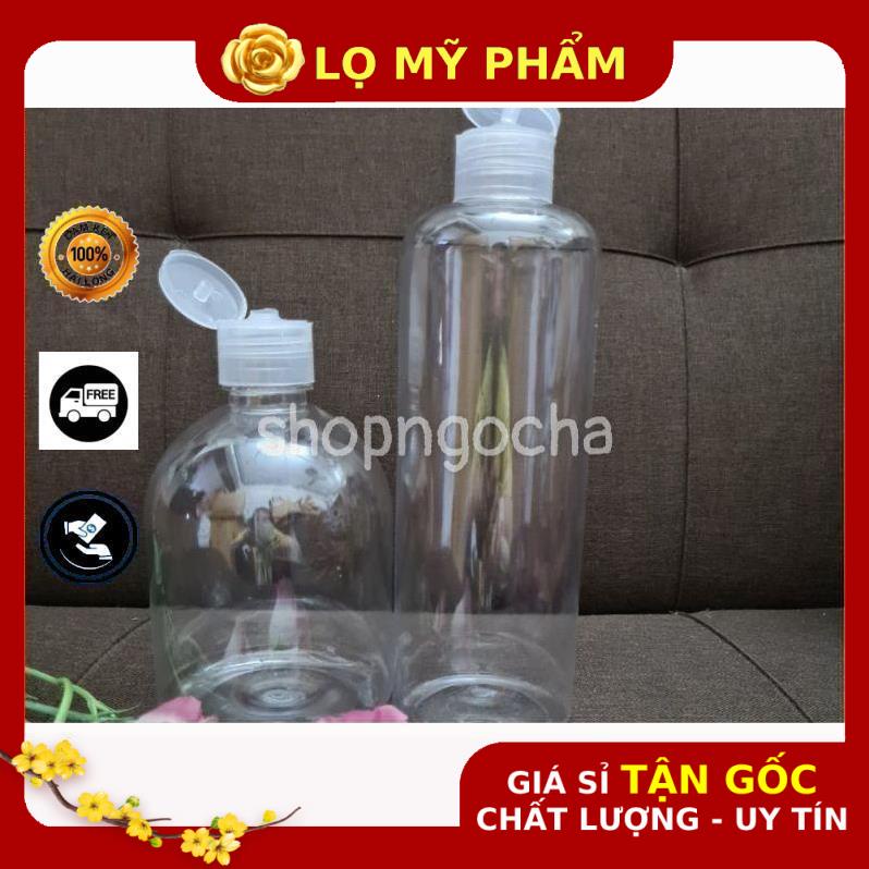 Chai Chiết Mĩ Phẩm ❤ GIÁ TỐT NHẤT ❤ Chai nhựa pet nắp bật 500ml chiết mỹ phẩm , phụ kiện du lịch