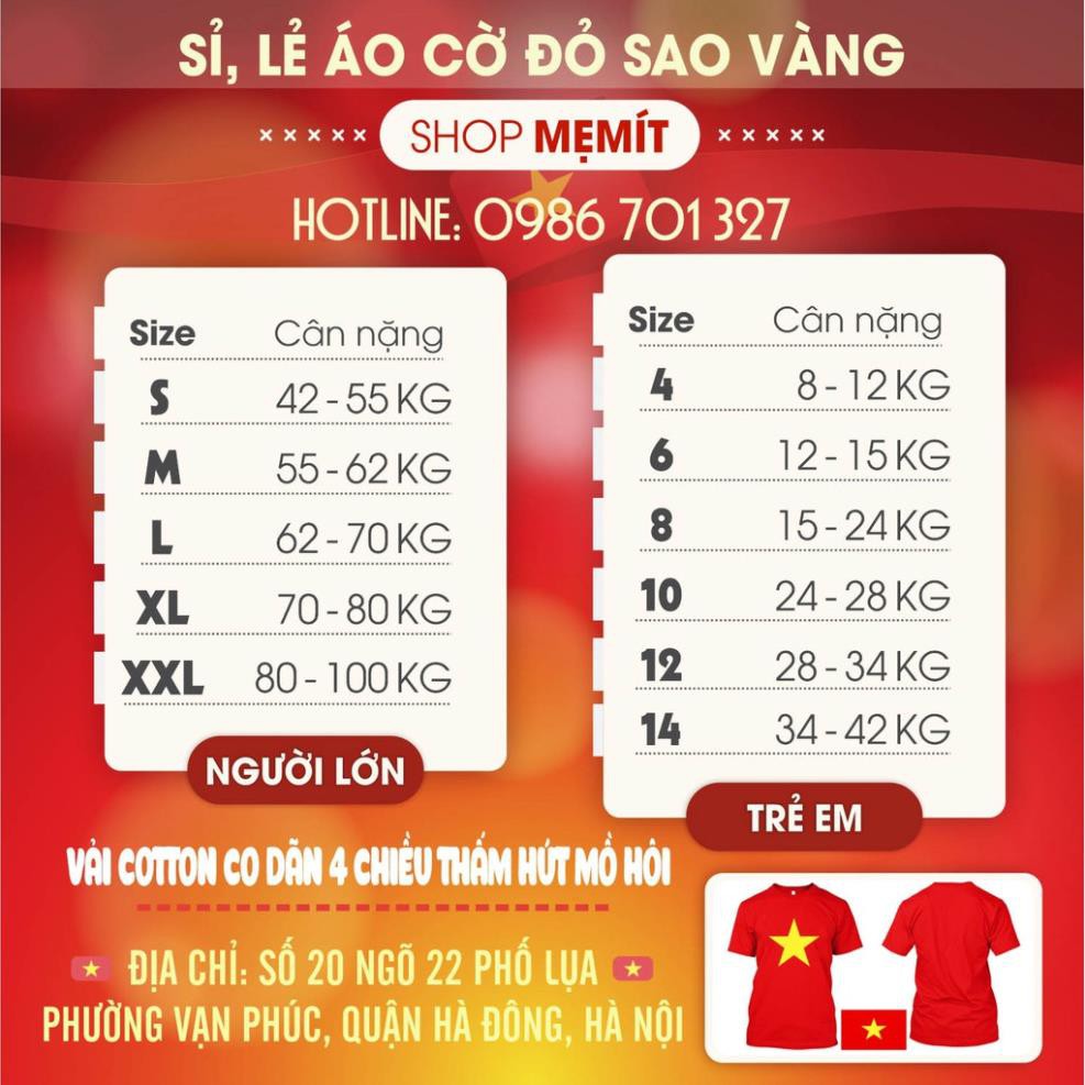 [Mã WAMT1505 giảm 10K đơn 0K] [XƯỞNG] SỈ ÁO CỜ ĐỎ SAO VÀNG BÁN BUÔN( Hàng Cotton chuẩn - có Video )  ྇