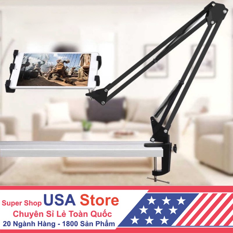 Giá Kẹp, Đỡ Điện Thoại, Ipad, Máy Tính Bảng Siêu Việt - Kẹp Đầu Giường Uốn Nắn Mọi Tư Thế, Khung Kim Loại