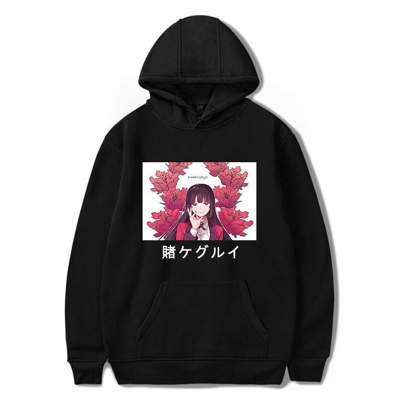 Winter Kakegurui Oversized Harajuku Cool Sweatshirt Men And Women Hoodies Warm Pullover Fashion Womens Korean Long Sleeve Style