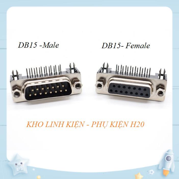 [2 cái ] DB15 - chân cong - hàn mạch (Đực - Cái)