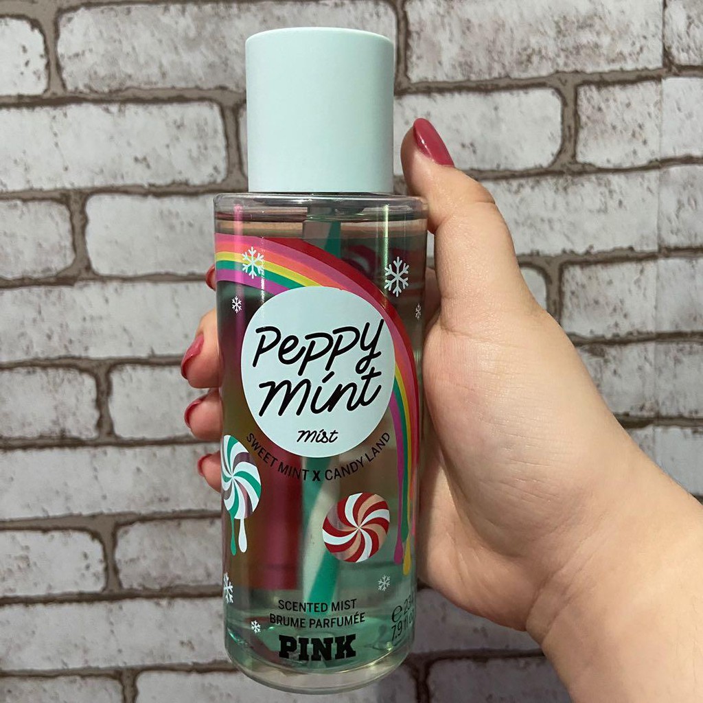 Xịt thơm toàn thân body mist PINK Victoria’s Secret Peppy Mint | Thế Giới Skin Care