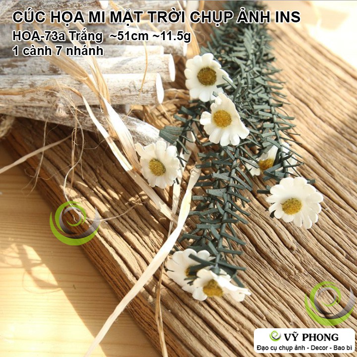 CÀNH HOA CÚC HỌA MI MẶT TRỜI TRANG TRÍ ĐÁM CƯỚI ĐẠO CỤ CHỤP ẢNH SẢN PHẨM INS HOA-73