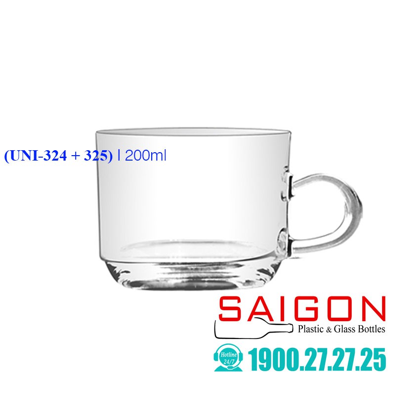 Bộ 06 Tách Cafe Nóng 200ml | UNI-324