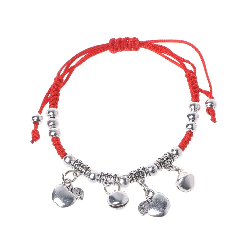 Mary Vòng Tay Dây Đỏ May Mắn Đính Chuông Màu Đỏ May Mắn Cho Học Sinh