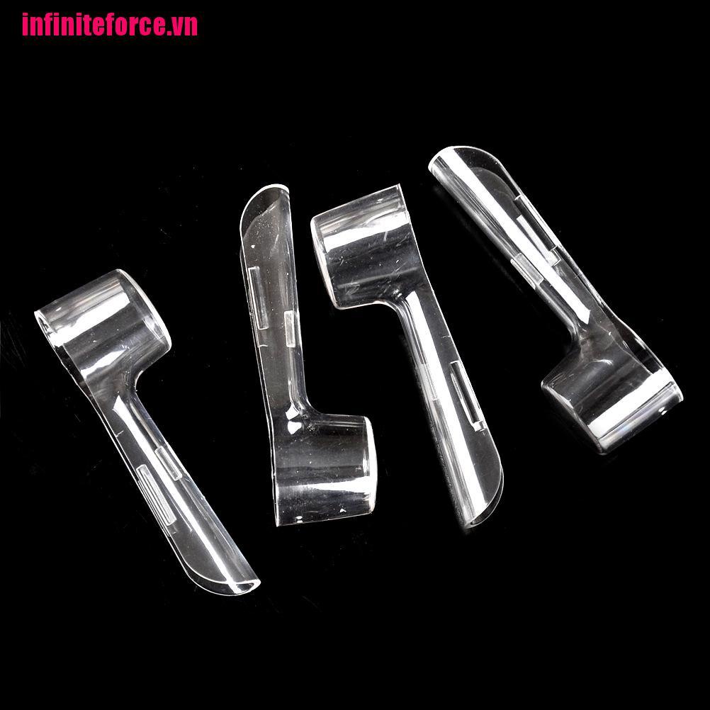 [Hàng mới về] Bộ 4 nắp bảo vệ đầu bàn chải đánh răng điện Oral B tiện dụng