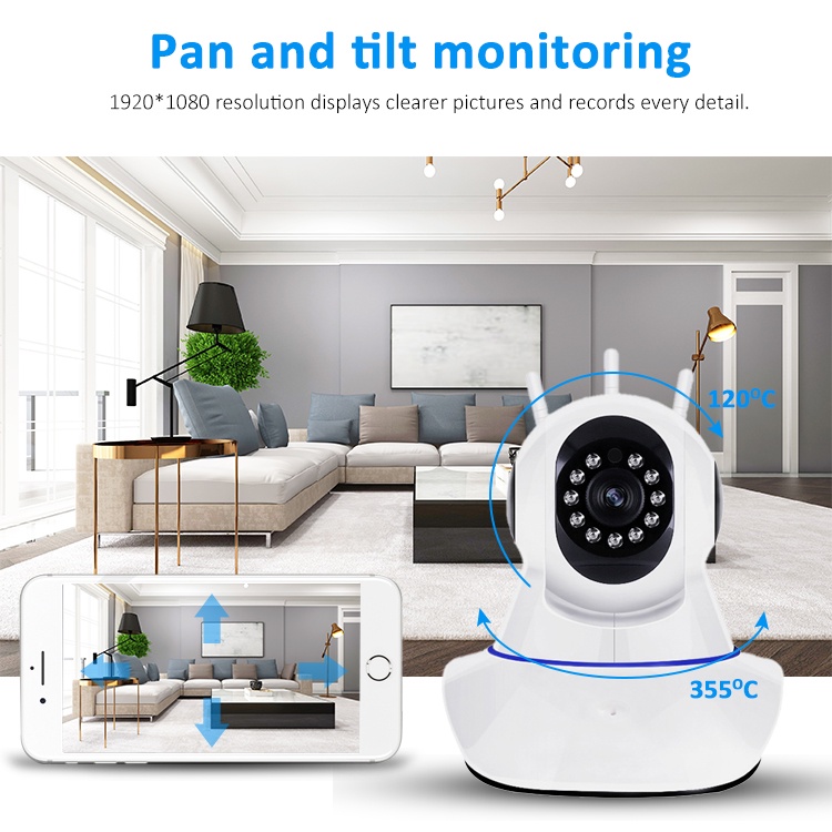 Camera IP trong nhà YI IOT PDB208 2MPX 1080P quay quét 360 độ + Thẻ nhớ