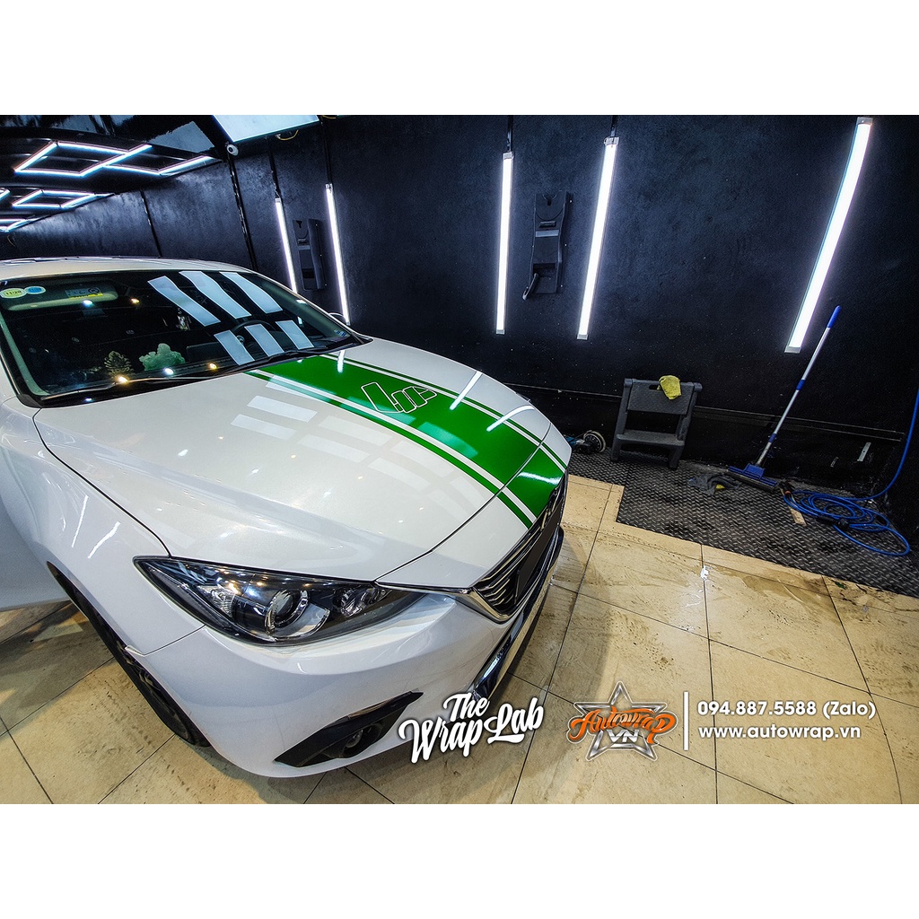 Tem họa tiết xe Mazda 3 LIP 1986 - Tem họa tiết ô tô Mazda, tem dán sườn xe thể thao