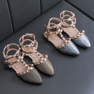Giày Sandal Đế Mềm Đính Đinh Tán Thời Trang Mùa Hè Hàn Quốc 2020 Cho Bé Gái