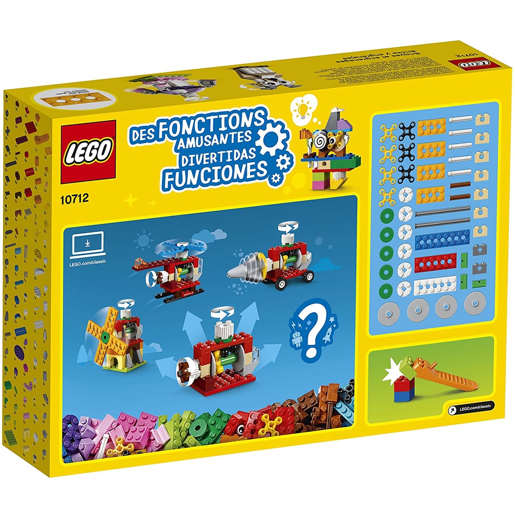 Mô hình LEGO Classic Bricks and Gears 10712 - Bộ Ráp Hình Chuyển Động Sáng Tạo