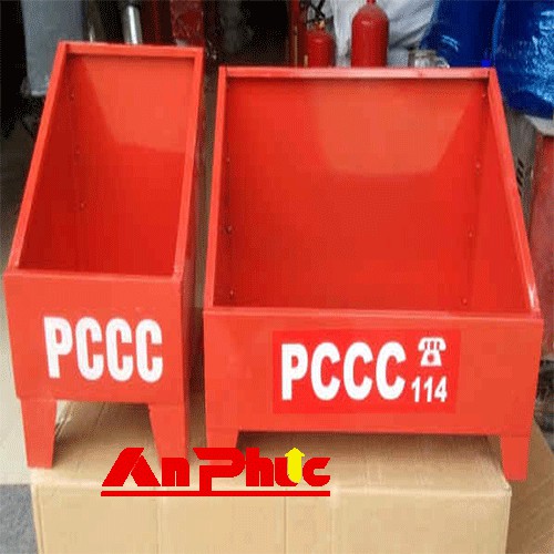 Kệ sắt để hai bình chữa cháy bột và khí sơn tĩnh điện