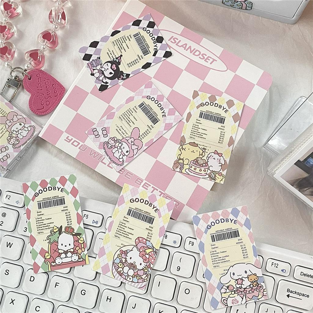 ✨✨SANRIO Set 20 Miếng Dán Họa Tiết Vé Máy Bay Hoạt Hình Trang Trí Quà Tặng