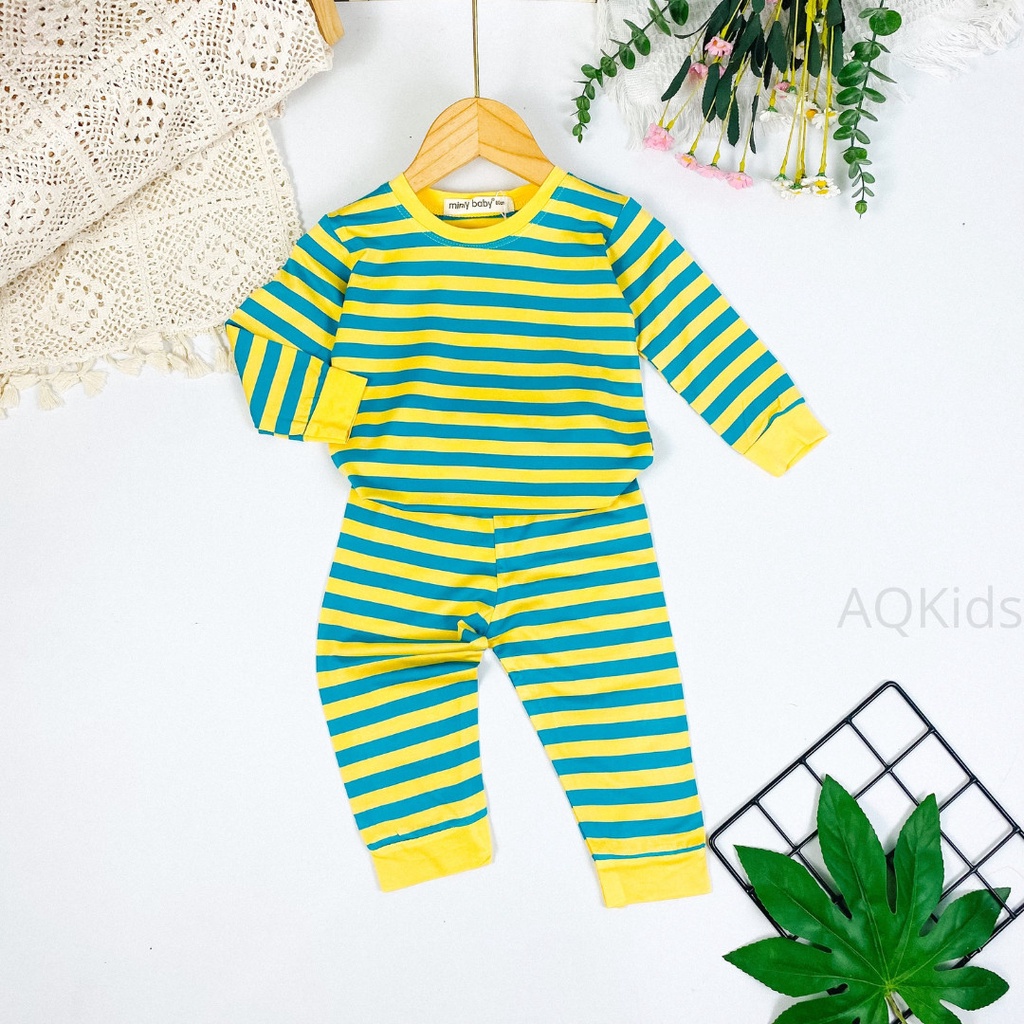 [BÉ 7-28kg] Bộ Tay Dài Quần Dài Minlybaby Cho Bé Vải Thun Lạnh, Size 80-170 Unibaby BDST