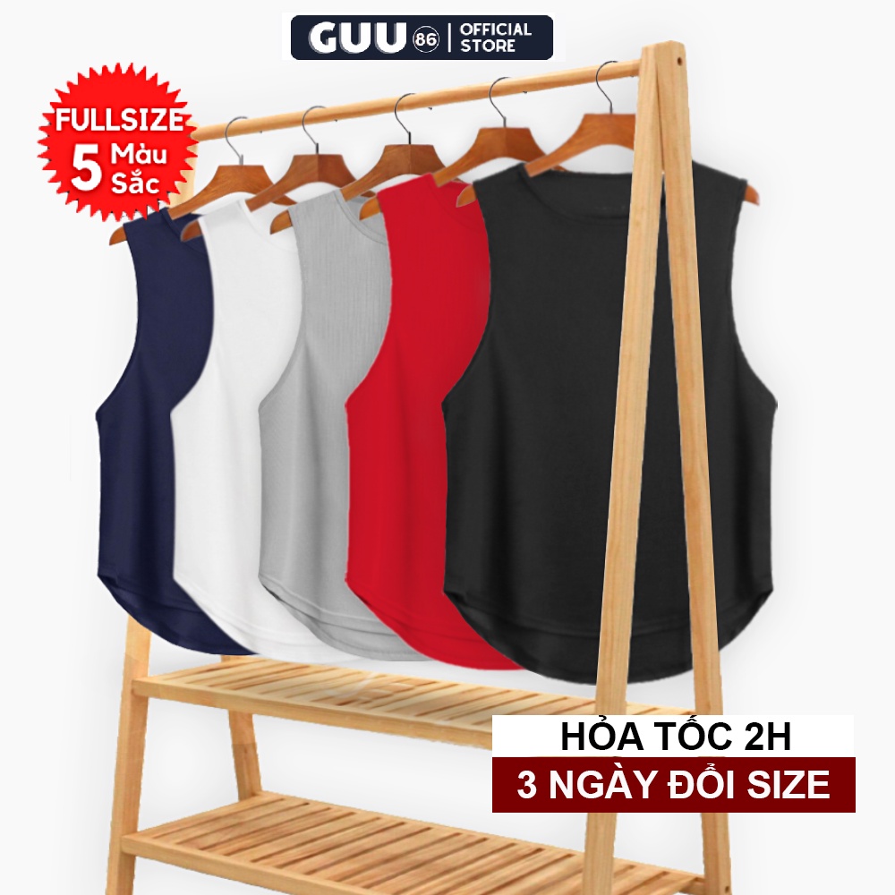 Áo ba lỗ nam thiết kế sát nách để chơi thể thao tập gym Form Chuẩn - GUU SHOP