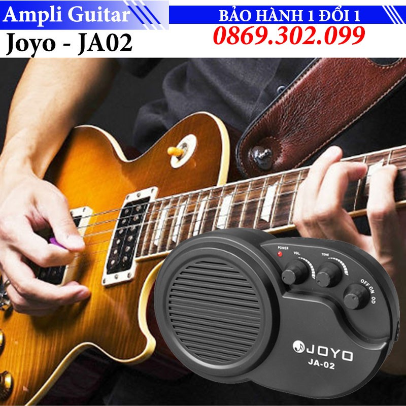 Ampli đàn guitar Mini Joyo JA-02 (Amplifier Clean Distortion Effects - Bộ khuếch đại Loa 3W) cho guitar