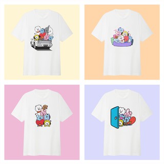 Áo Thun Nữ hình BT21 - Line Friends - Unisex Hàn Quốc