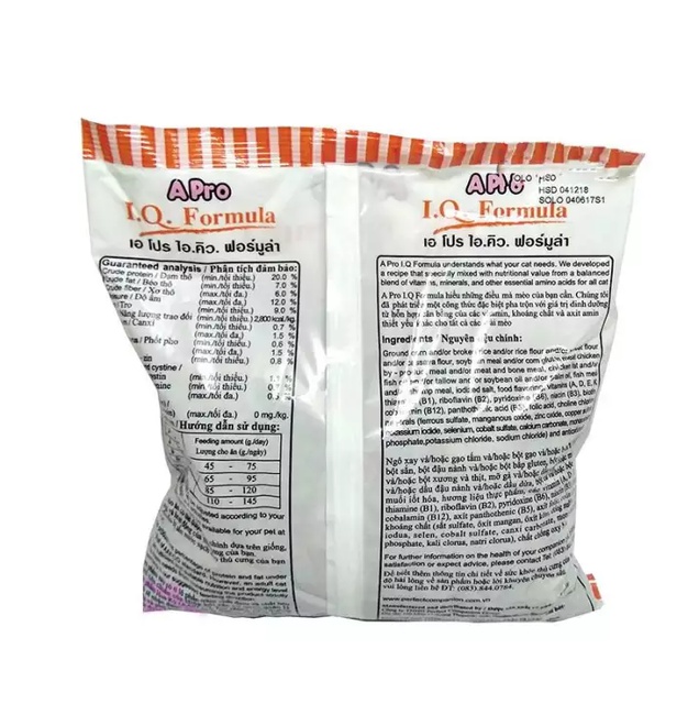 (500gram) Thức ăn cho mèo Apro IQ Formula