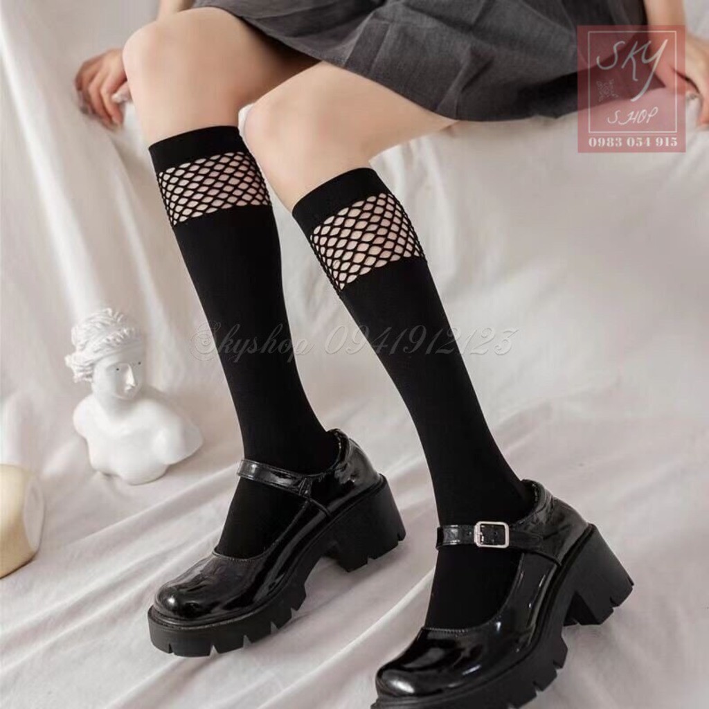 Mặc gì đẹp: Sexy với [Sỉ lẻ] Tất vớ cao đến bắp chân Viền Lưới phong cách thời trang Lolita Nhật Bản (có ảnh thật)